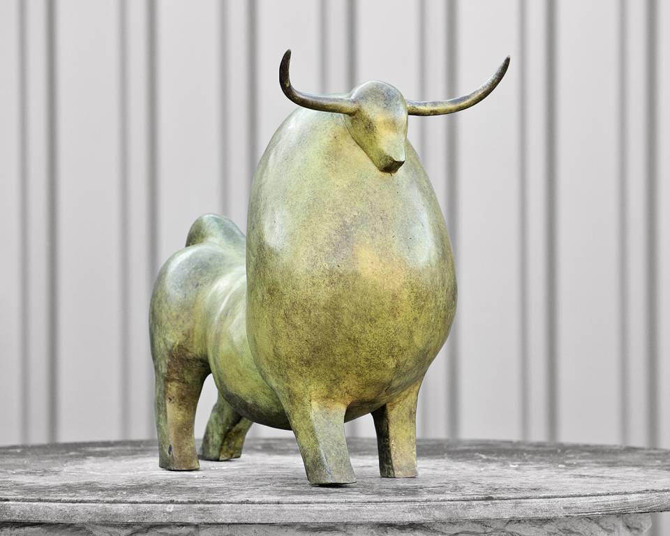 vragenlijst Verfrissend Glimlach Bronzen beeld -bronzen stier-abstract brons | Loosveldt